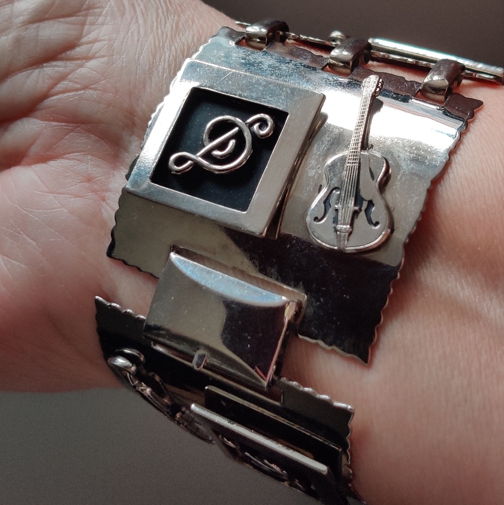 Vintage Musical Instruments Panel Bracelet - Picture 11 of 13